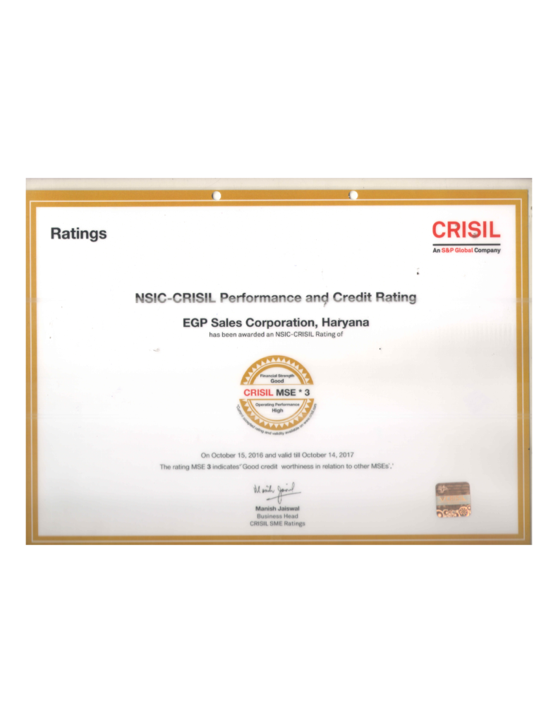 CRISIL Certificate